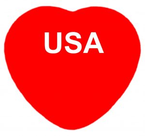 USA Heart Button